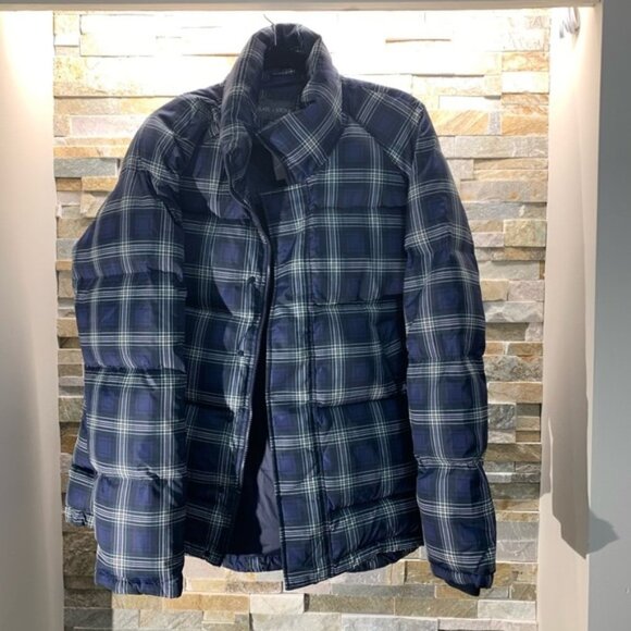 Slate & Stone Daniel Plaid Zip Front Down Puffer - Picture 2 of 6